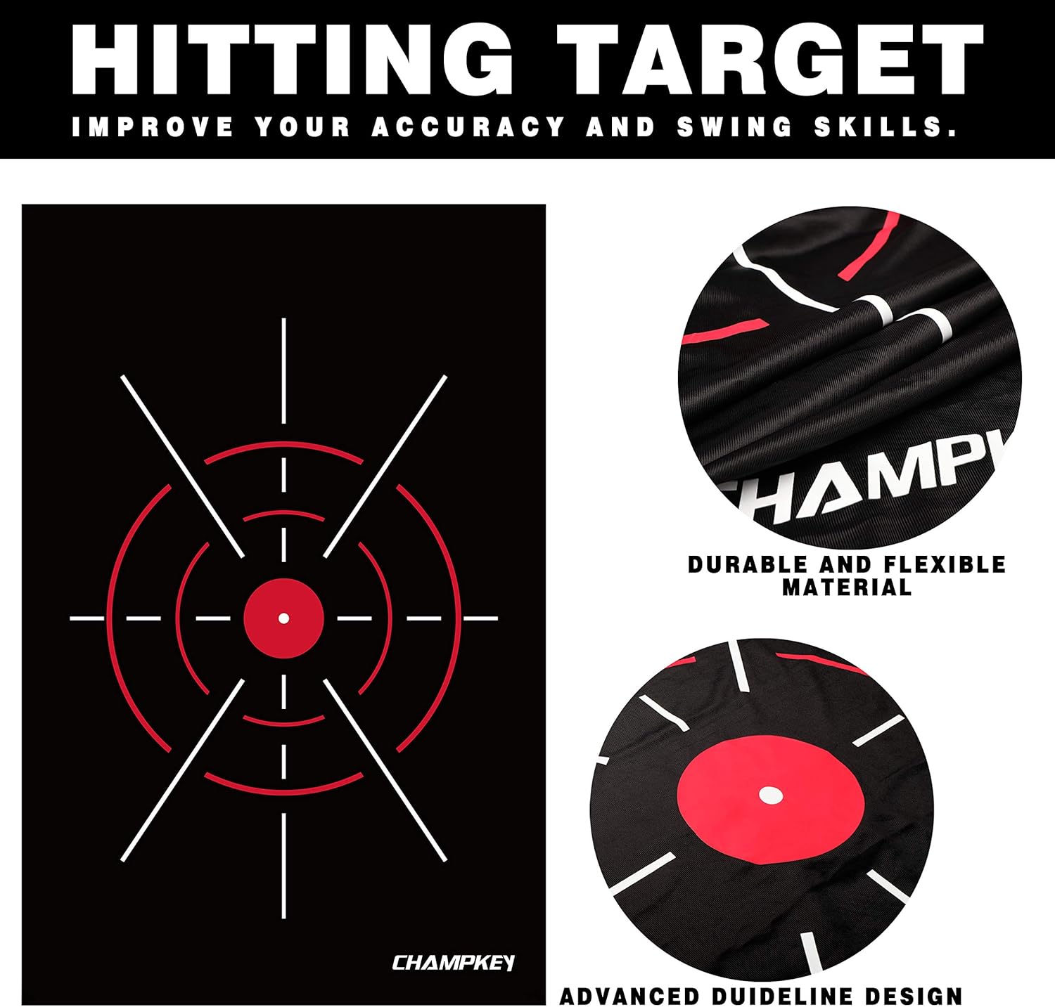 Champkey TEPRO 10′ x 7′ Golf Hitting Net 5 PlyKnotless Netting with