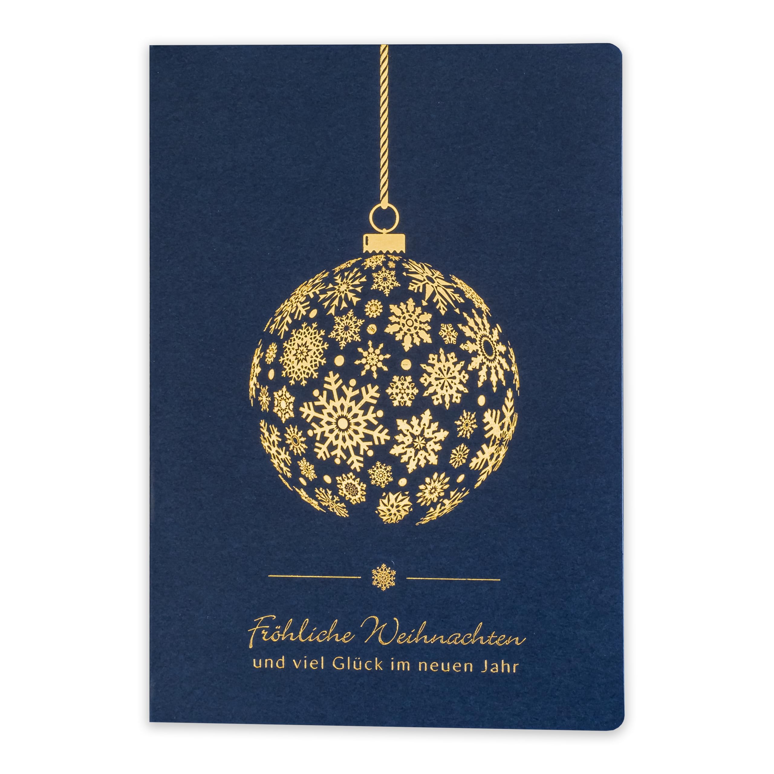 Art Nuvo Exclusive Christmas Cards no. 33 Set of 10 Identical Cards, 120 x 170 mm, Gold-Plated and Embossed Christmas Motifs, Made from Decorative Paper and Colourful Paper with Inserts and envelopes