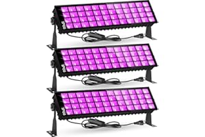 TIGQIANG 120W Black Light Bar, IP66 Blacklight with Plug+Switch+6ft Cord, Waterproof Blacklight with 100 LED, Black Light for Glow Party Halloween Decor Fluorescent Poster Body Paint Game Room Outdoor Indoor