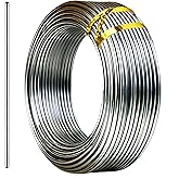 VoxSveldra 9 Gauge 304 Stainless Steel Wire - 3mm (1/8 Inch) Heavy Duty Annealed Wire for Sculpture, Garden Fence Repair, DIY Crafts, Boat Use