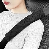 Car Seat Belt Covers, 2 Pack Soft Car Seat Belt Protector Car Seat Belt Shoulder Pads Car Accessories For Adults And Kids (M, Black/White
