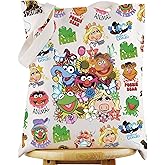 WZMPA Miss Pig Tote Bag Frog Fans Gift Foz Bear & Pepe Reusable Shoulder Bag Gonzo & Walter Merch
