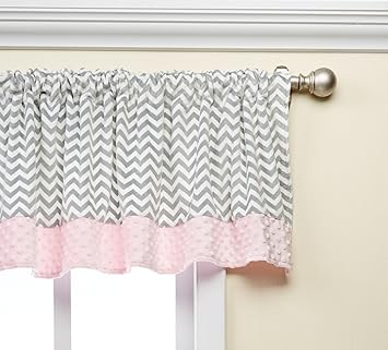 Amazon Com Baby Doll Bedding Minky Chevron Window Valance Pink Baby