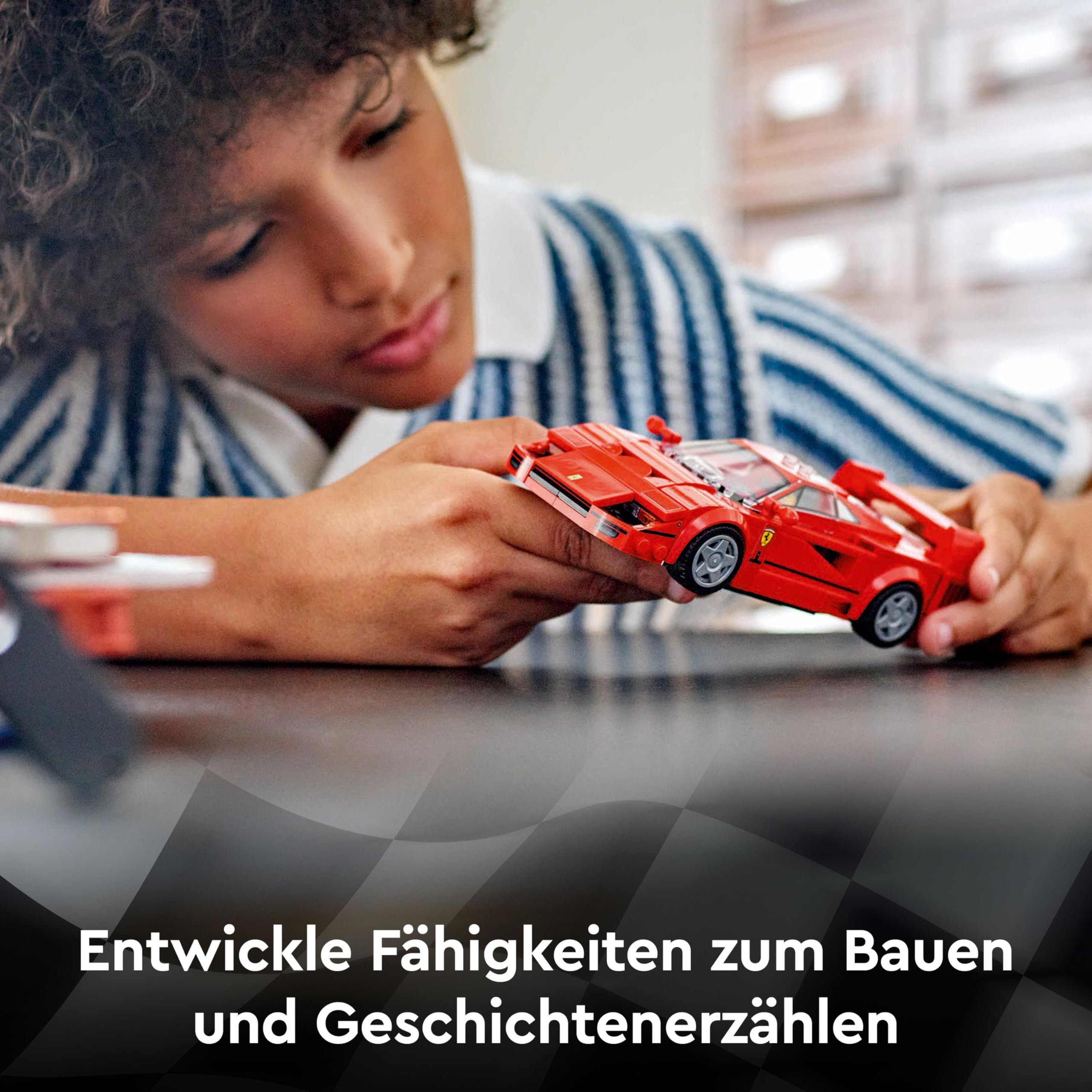LEGO Speed Champions Ferrari F40 Supersportwagen, Spielset mit baubarem Spielzeugauto und Fahrer-Minifigur, Bauset zum Sammeln für Kinder, Geschenk für Jungen und Mädchen 76934 5