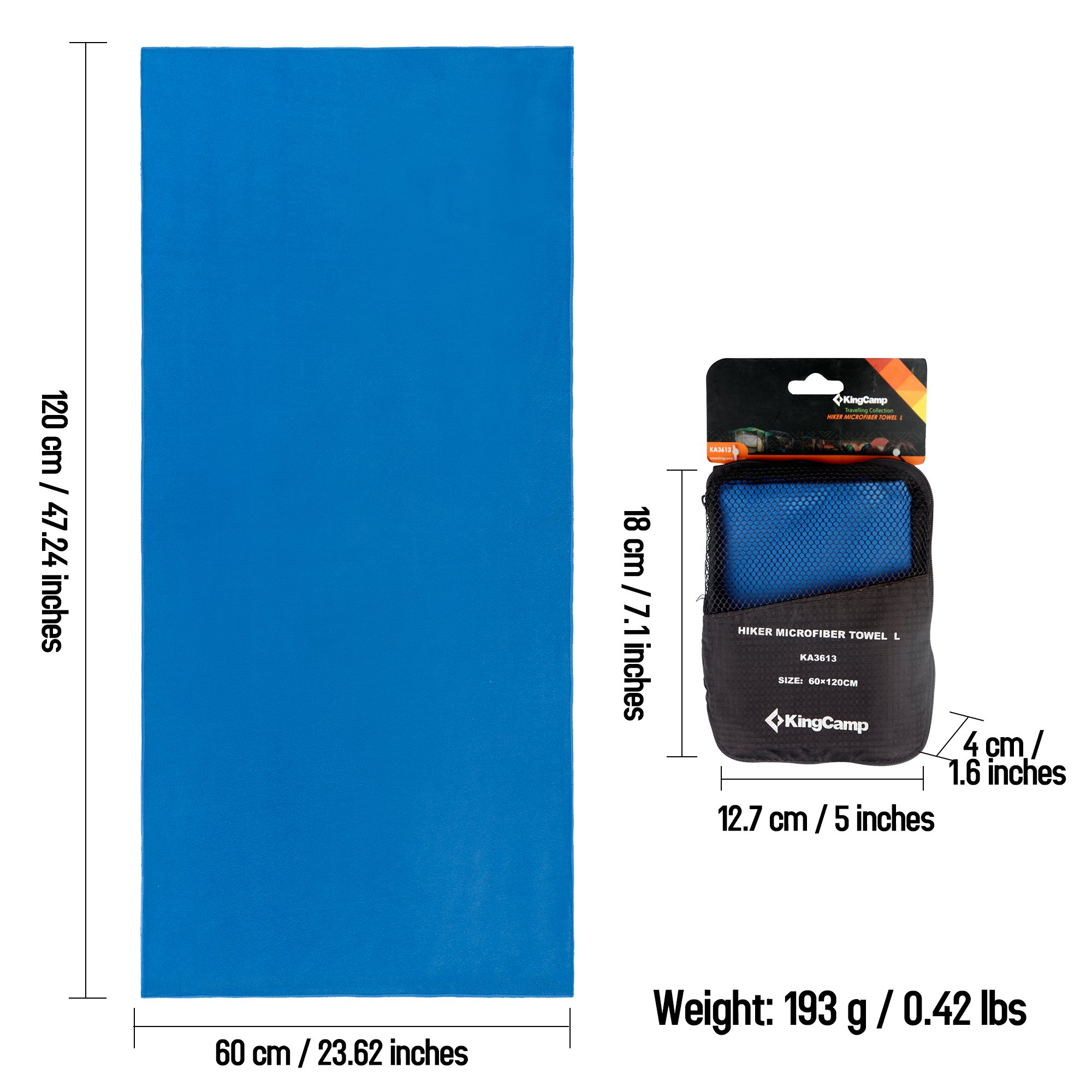 KingCamp Soft Compact Fast Drying Microfiber Towel