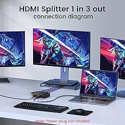 avedio links HDMI Splitter 1 in 3 Out with HDMI