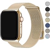 Fullmosa Compatible with Apple Watch Band 41mm 40mm 38mm 42mm Women Men, Stainless Steel Milanese Loop Replacement iWatch Ban