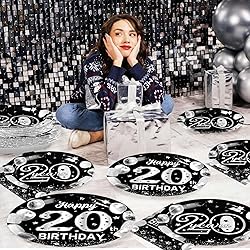 Grencian 96 Pcs 20th Birthday Decorations for Men