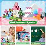 Annexfun Magnetic Blocks 100PCS Unicorn STEM Building Tiles Toys for Kids view 5
