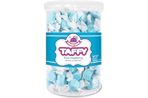 Fairtime Taffy Bulk Blue Candy for Candy Buffets, Blue Raspberry Taffy, Blue Raspberry Candy, Bulk Candy, Pinata Candy, Individually Wrapped Candy - Kosher Candy, 21 Ounce Tub