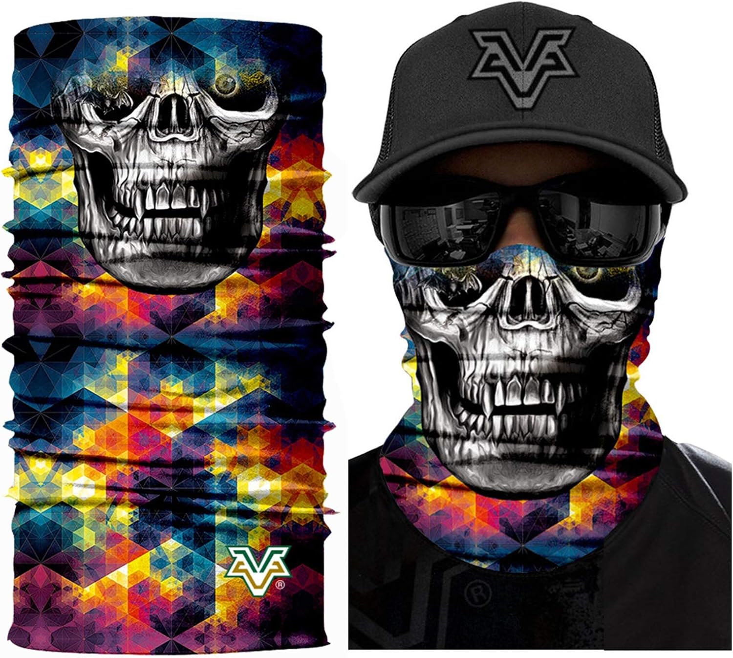 Tube Scarf - 3D Face Bandana Mask Unisex Seamless Tube Headbands Headwrap, UV Resistance Outdoors Mutifunctional Headwear Balaclava