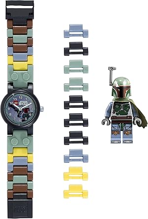Reloj modificable infantil de Boba Fett de LEGO Star Wars 8020363 con pulsera por piezas y figurita: Amazon.es: Relojes