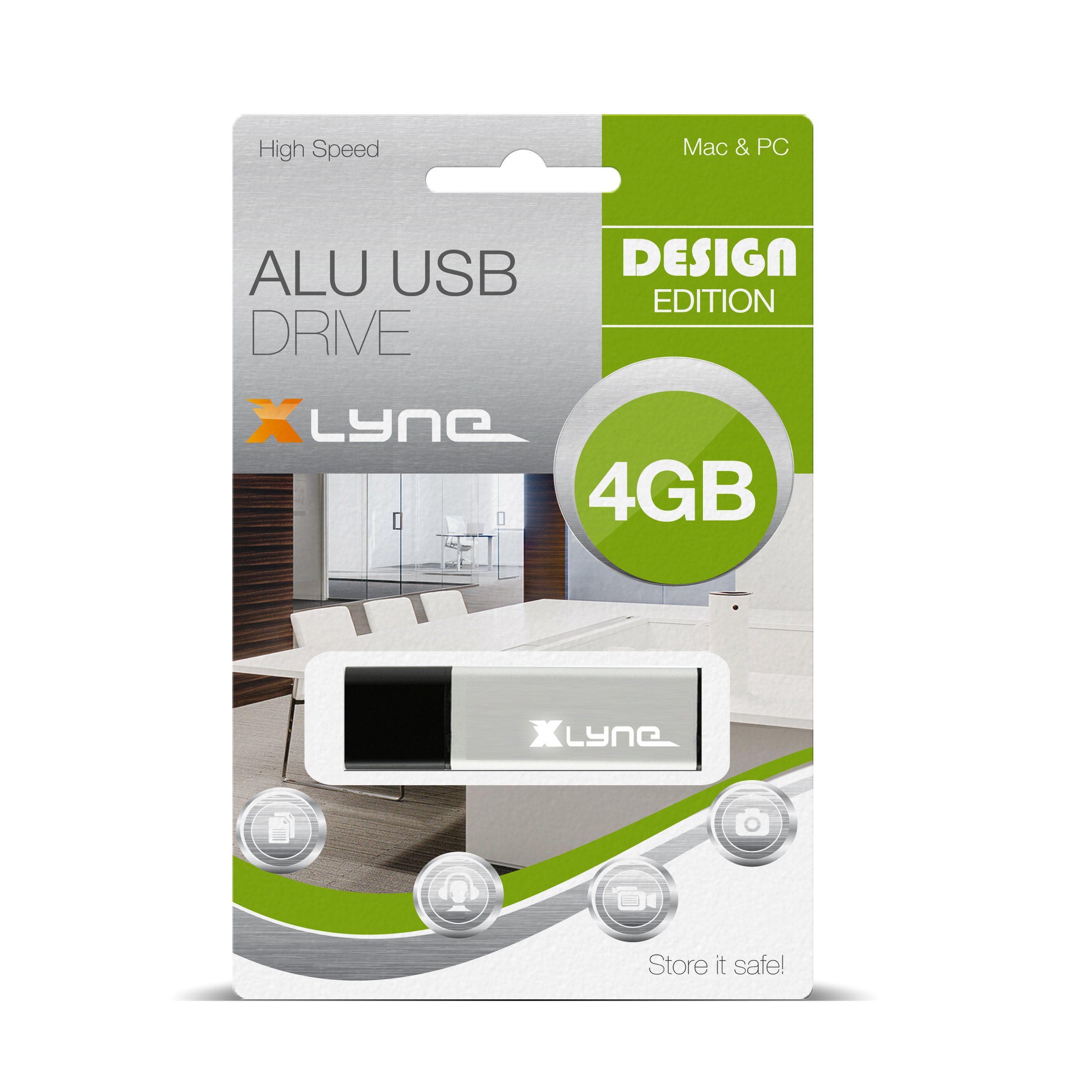 USB-Stick 4GB Xlyne 2.0 USB ALU