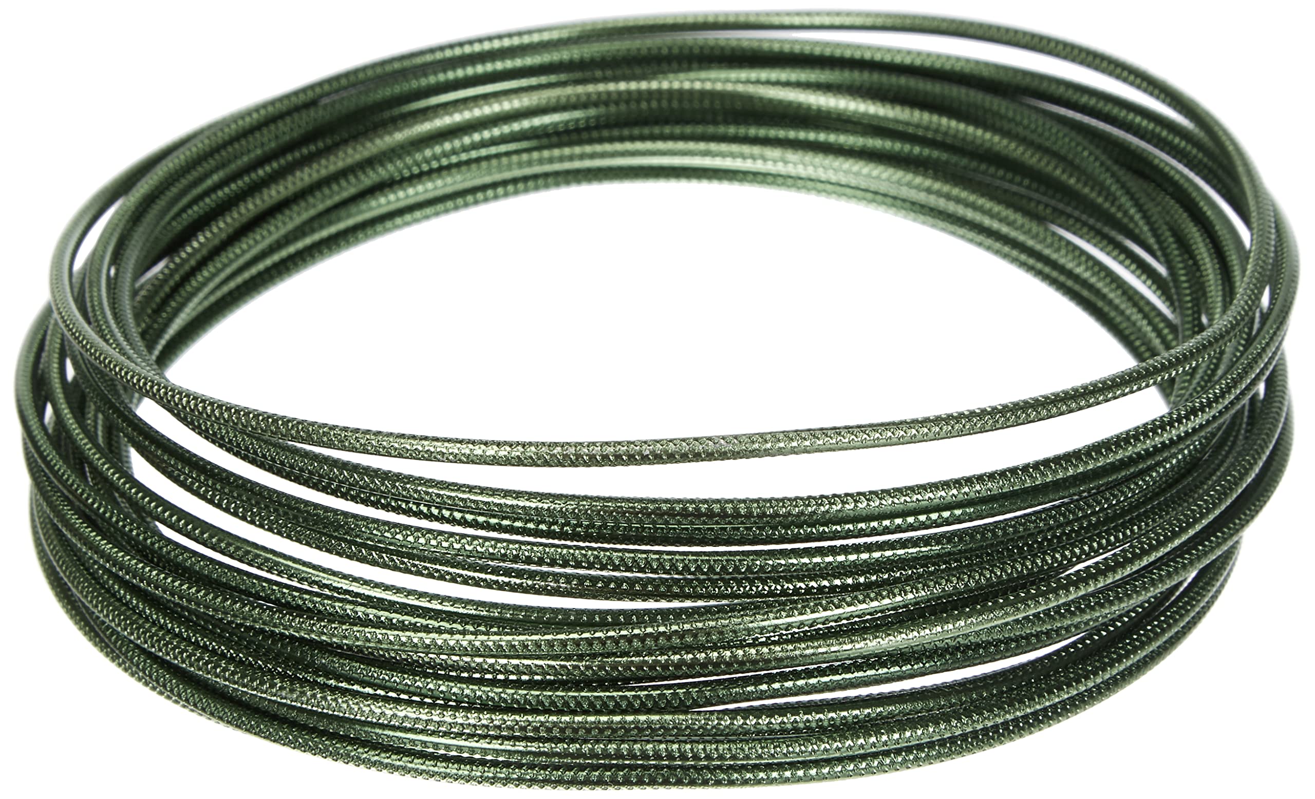 Vaessen Creative Aluminium Craft Wire Round 16.4 ft (5 m) x 0.08" (2 mm) Dark Green - Flexible Metallic Wire for Crafting, Flower Arranging, Jewellery Making and Modelling