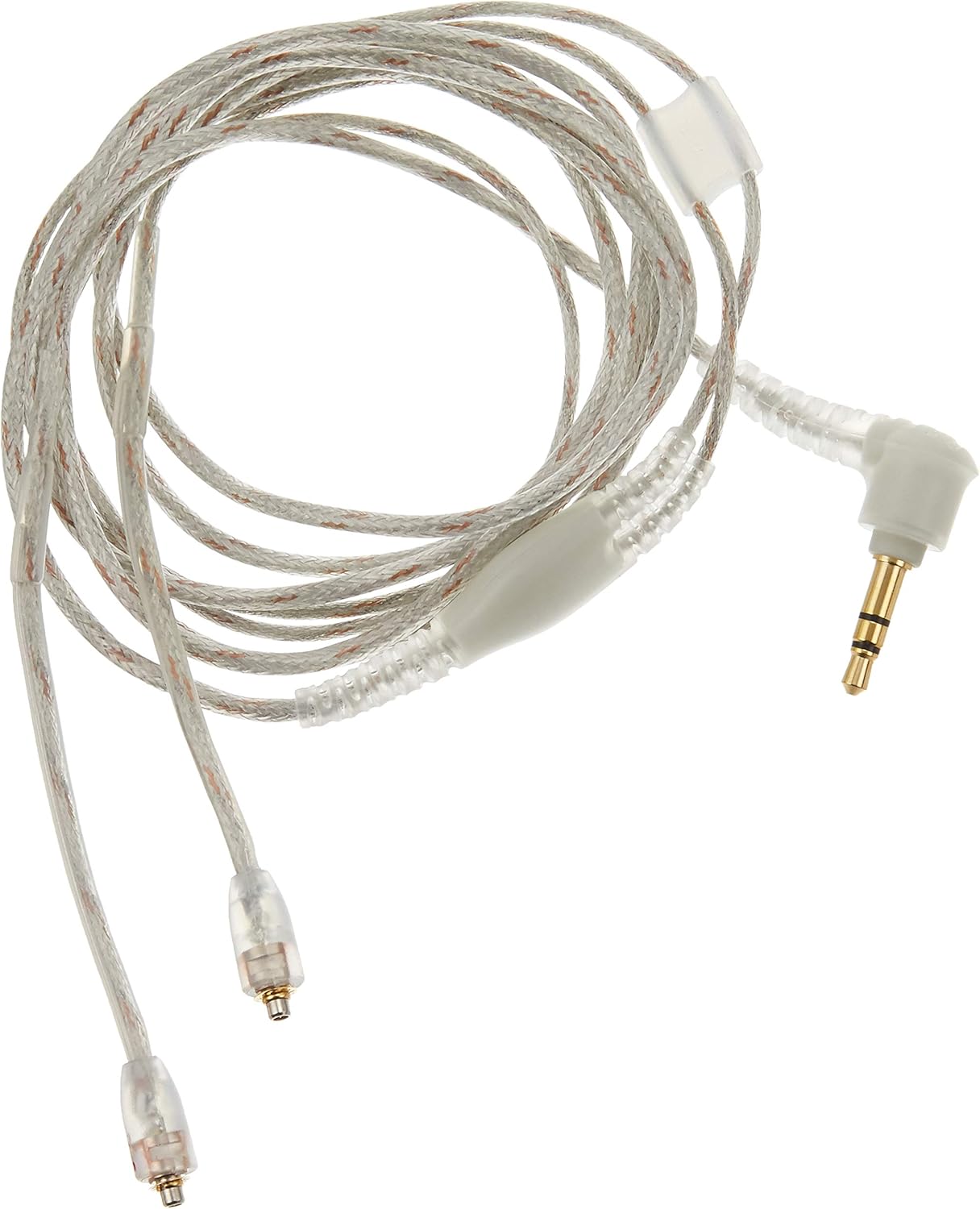Shure EAC64BKS Reinforced Replacement Cable with silver-plated MMCX Plugs SE Earphones, 162 cm, Clear, Clear Cable, 64" Cable - Image 4