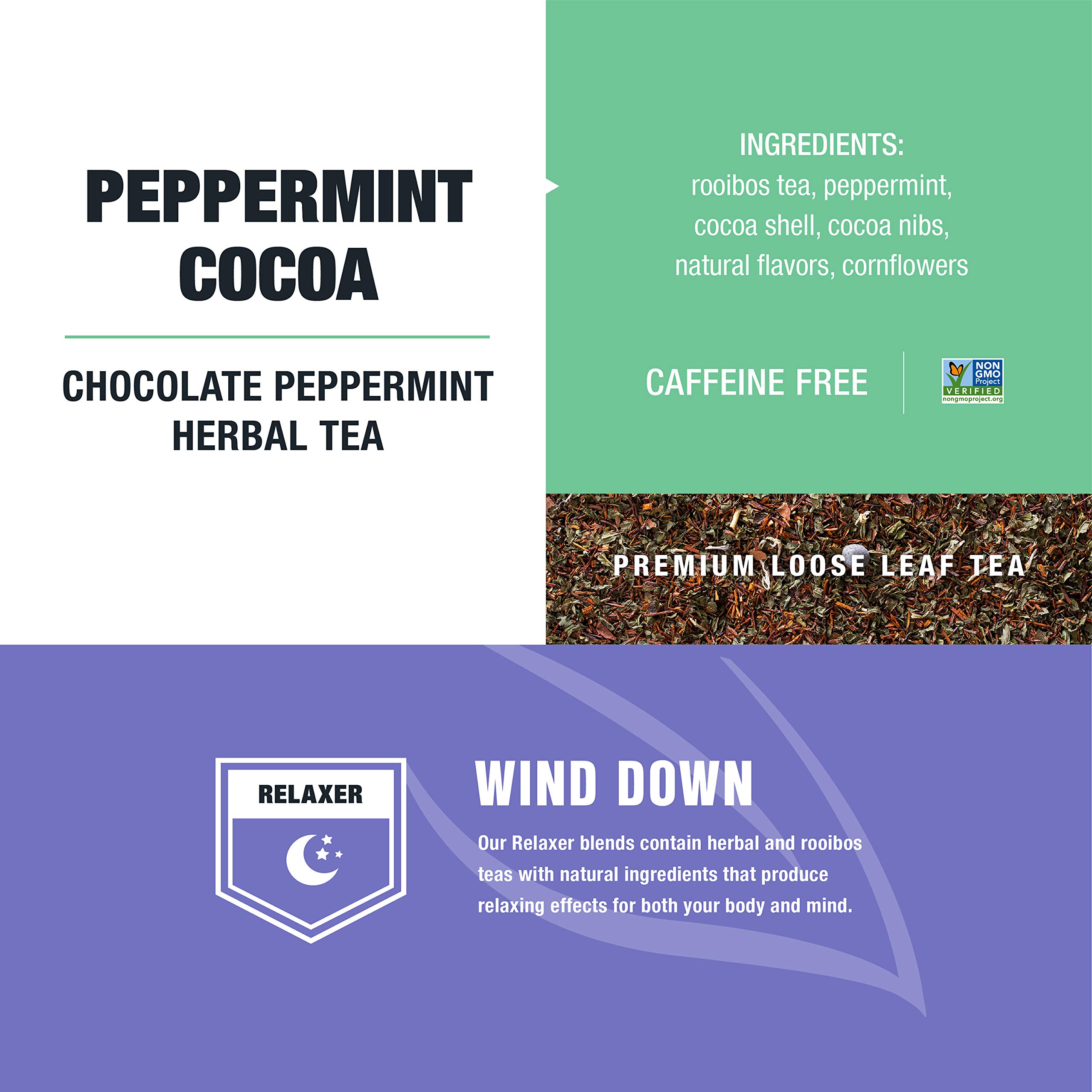 Tiesta Tea Peppermint Cocoa, Loose Leaf Peppermint Rooibos Tea All