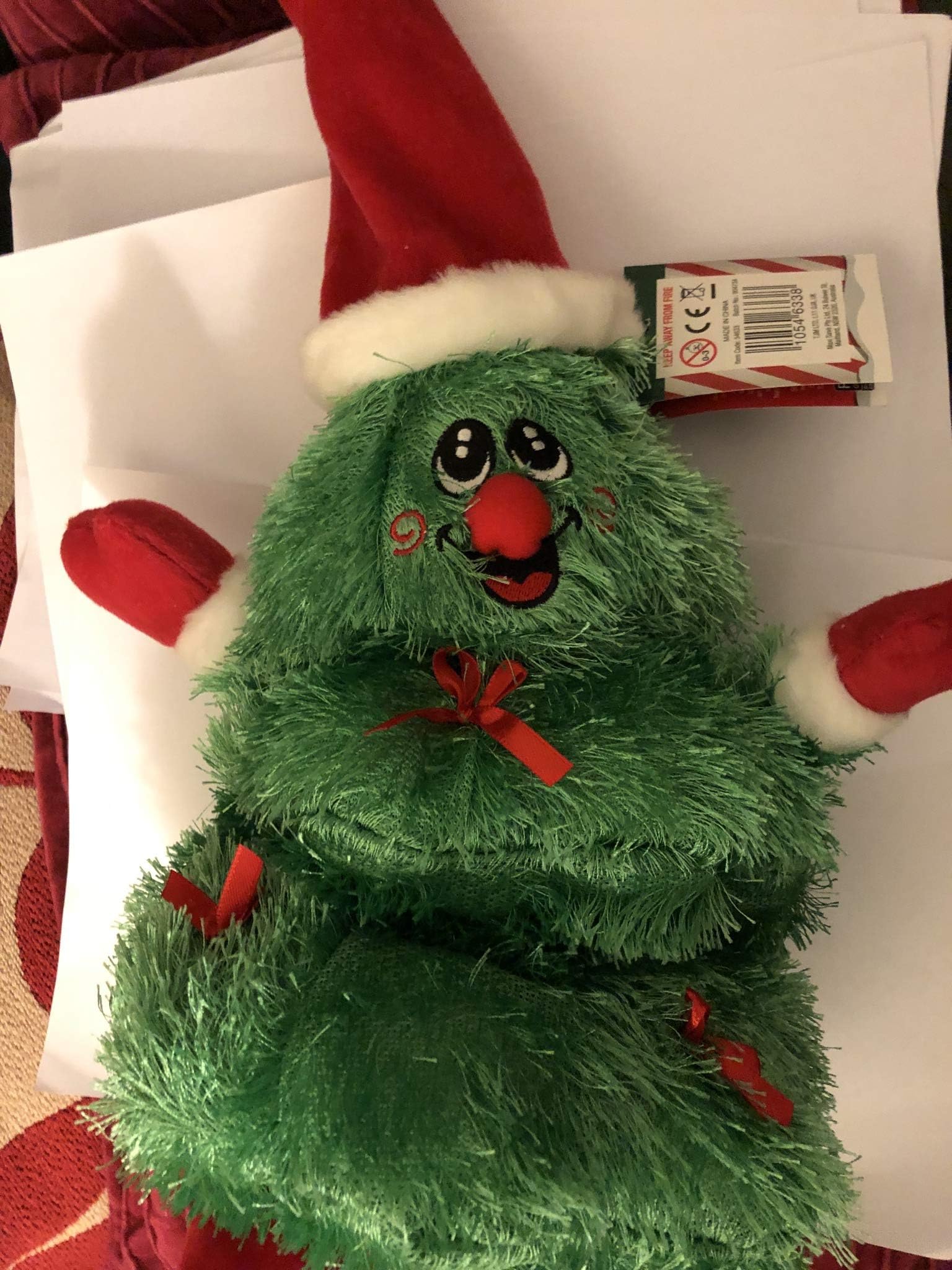TJM Singing and dancing Christmas tree soft toy ornament