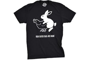 CRAZY DOG T-SHIRTS Mens Easter Bunny T Shirts Funny Bunny Tees for Guys Easter Tees for Men