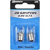 Dorcy 2D-2.4-Volt, 0.7A Bayonet Base Krypton Replacement Bulb, 2-Pack (41-1660) , Gold