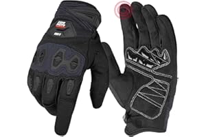 KEMIMOTO Dirt Bike Gloves for Men, Touchscreen with Silicone Protective for Outdoor Sports On-Road Off-Road Motorcycle Gloves Motorcross Motorbike Mountain Bicycle Racing ATV UTV