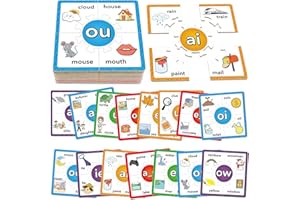 Torlam Phonics Puzzle, Rhyming Games Phonics Games Flash Cards for Kids Toddler, Learn to Read Spelling Reading Sight Words, Long Vowel Silent E Site Words for Preschool Kindergarten Homeschool