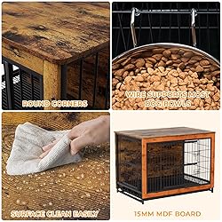 TLSUNNY Dog Crate Furniture, 44.1" Wooden Dog