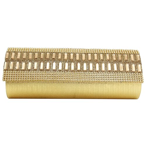 Bagaholics Elegant Golden Clutch Ladies Purse Cocktail Clutches Sling Side Bag Gift for Women