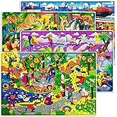 QUOKKA Wooden Kids Puzzles Ages 4-6 – 4 x 60 Piece Puzzles for Kids Ages 4-8 – Wood Toddler Games for 3-5 Year Olds – Cars Ships and Animals Toy for Boys and Girls