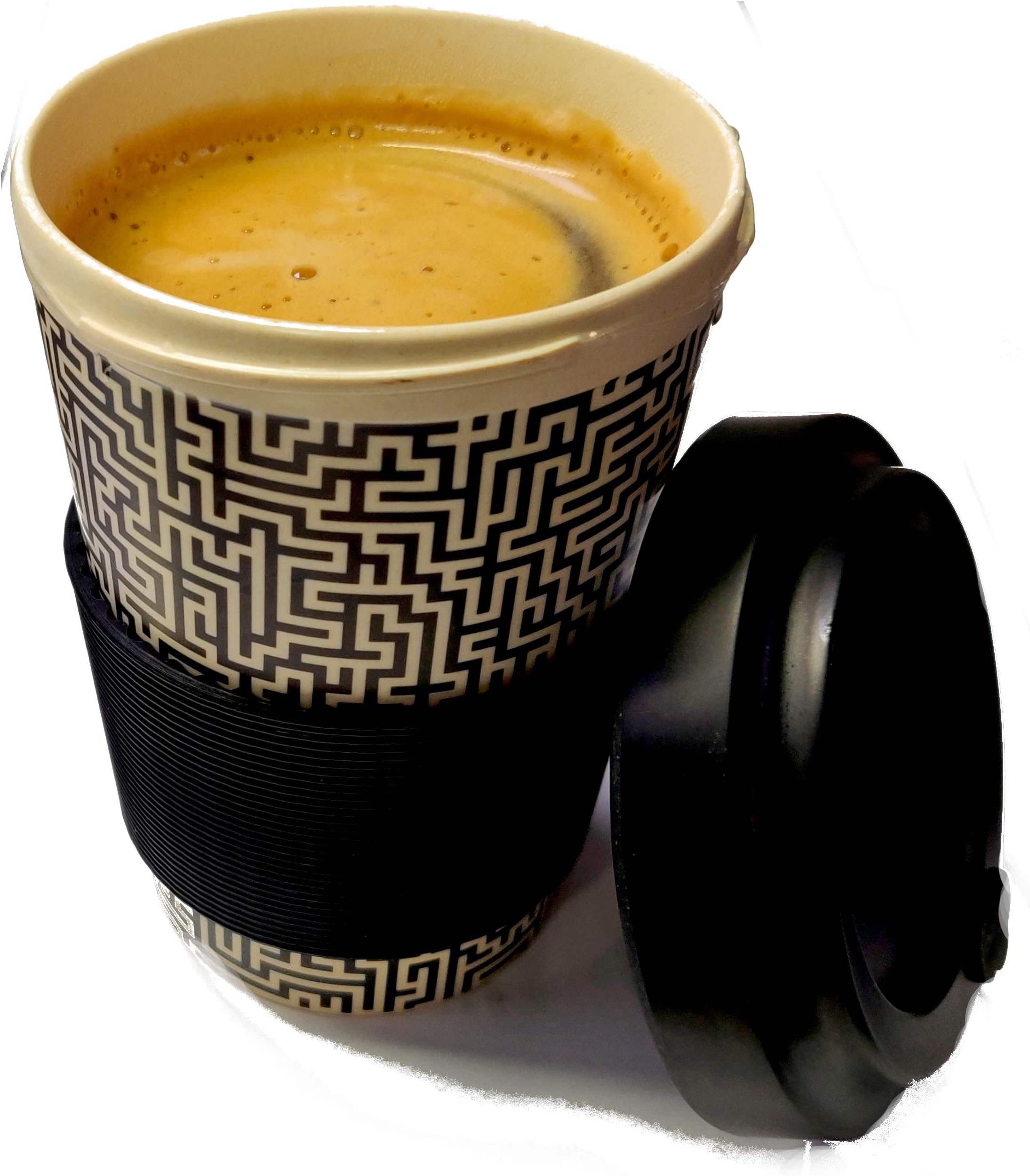 Reusable Bamboo Coffee Cup Travel Mug ¦ Solid Leak Proof lid Large Natural 16oz / 500 ml Coffee Cup ¦ eco Friendly Reusable ¦ Organic ¦ Tea and hot Drinks ¦ Dishwasher Safe