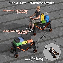 WISELD GT3 Electric Wagon Cart with 2