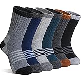 Velice Kids Merino Wool Hiking Socks Toddler Boys Girls Winter Warm Thermal Thick Cushion Crew Boot Socks 6 Pairs