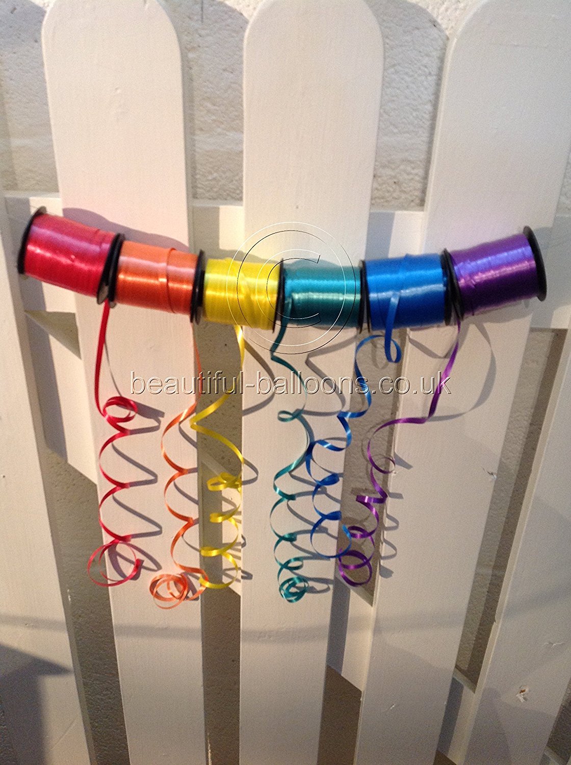 bb beautiful balloons 6 rolls of rainbow colour curling ribbon - unicorn colours circus retro pride gift wrapping