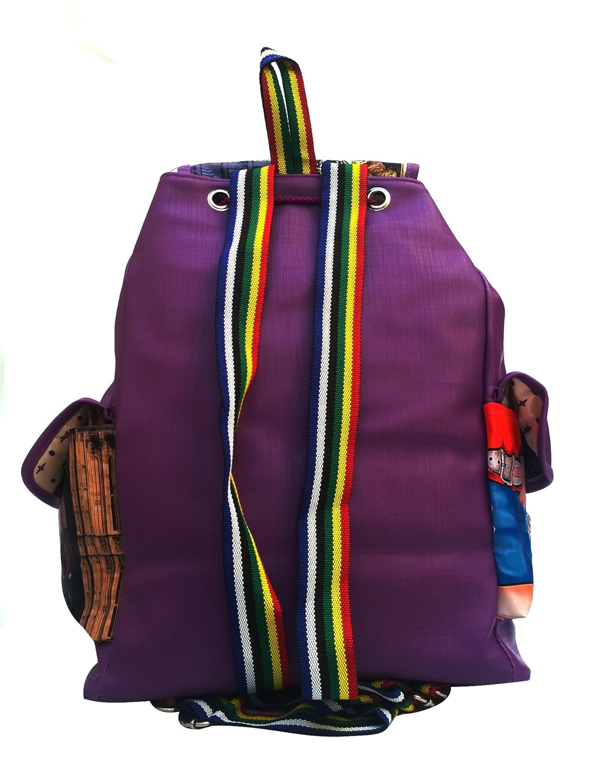 alice faux leather multicolour backpack for women (medium)