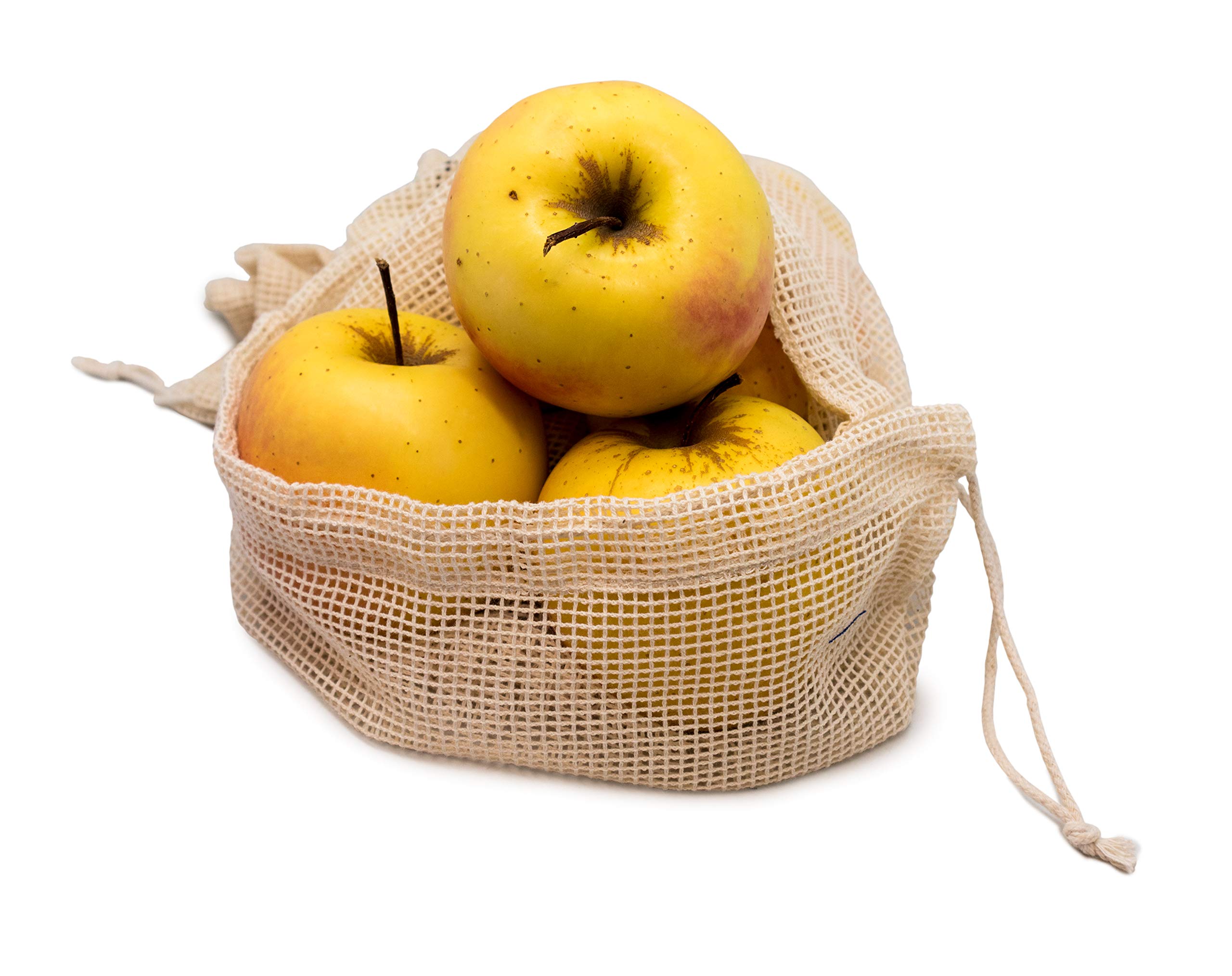 NERTHUS Set Grill, Reusable Food Bags for Fresh Products, Cotton, 3 medidas