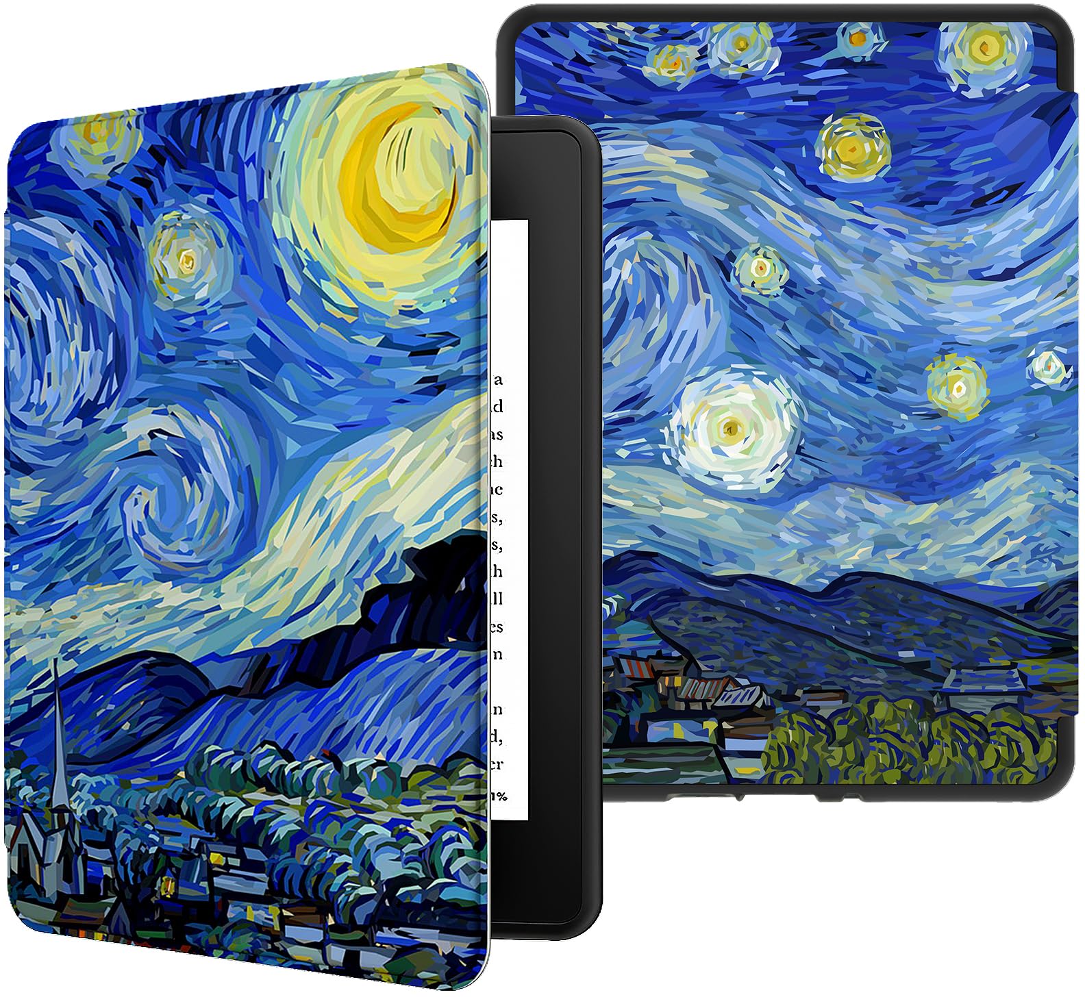 Photo 1 of VORI Case for Kindle Paperwhite (11th Generation-2021) and Kindle Paperwhite Signature Edition, Soft TPU Lightweight Protective Smart Shell Cover with Auto Sleep/Wake, Starry Night