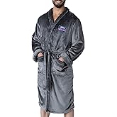 Northwest NFL Buffalo Bills Silk Touch Bath Robe, Large/X-Large, Rollout Charcoal