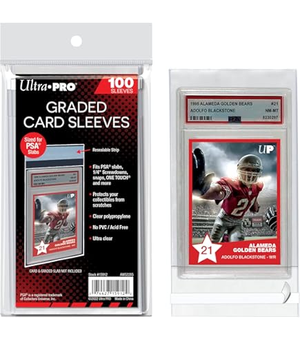 Amazon.com: Vault X Exact Fit Slab Sleeves (100 Pack) Universal Fit for  Graded Trading Cards, BGS, SGC, ACE and Similar Sized Cases : Toys & Games