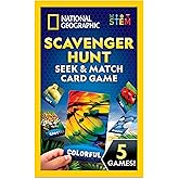 National Geographic Scavenger Hunt Seek and Match Card Game for Kids | 40 Jumbo Treasure Hunt Cards, Seek-and-Match Play, Indoor and Outdoor Activities, Travel and Camping Game, Ages 4-8
