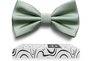 Adam Young Men's Bow Ties Pre-Tied Style Formal Satin Classic Bowtie for Tuxedo Faux Silk