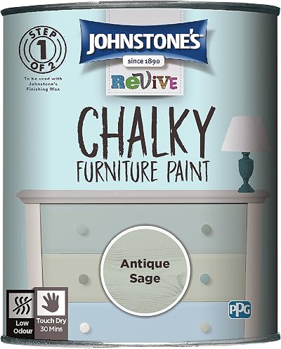 Johnstone's Revive Chalky Furniture Paint Antique Sage 750 ml
