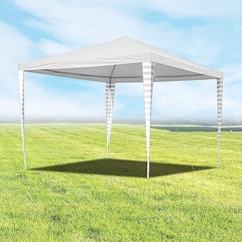 wolketon Pavillons 3 x 3 m Partyzelt für Garten Terrasse Markt Camping Festival als Unterstand Gartenpavillon weiß zelt