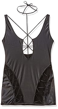 Glitzerkleid mit Riemen, Kunstleder, Schwarz, 2 Stück