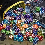 QMay Polyhedral Dice Set 7 Sided DND MTG 20 Sets 140pcs with Pouch view 6