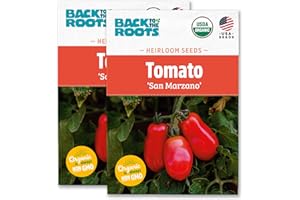 Back to The Roots 100% Organic Heirloom Seeds - San Marzano Tomato Value Pack (200mg Total)
