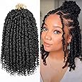Leeven 10 Inch 8 Packs Pret wisted Passion Twist Crochet Hair Natural Black Pre-looped Short Bob Passion Twists Hair, Bohemian Passion Twist Crochet Braids Crochet Hair Extensions for Women