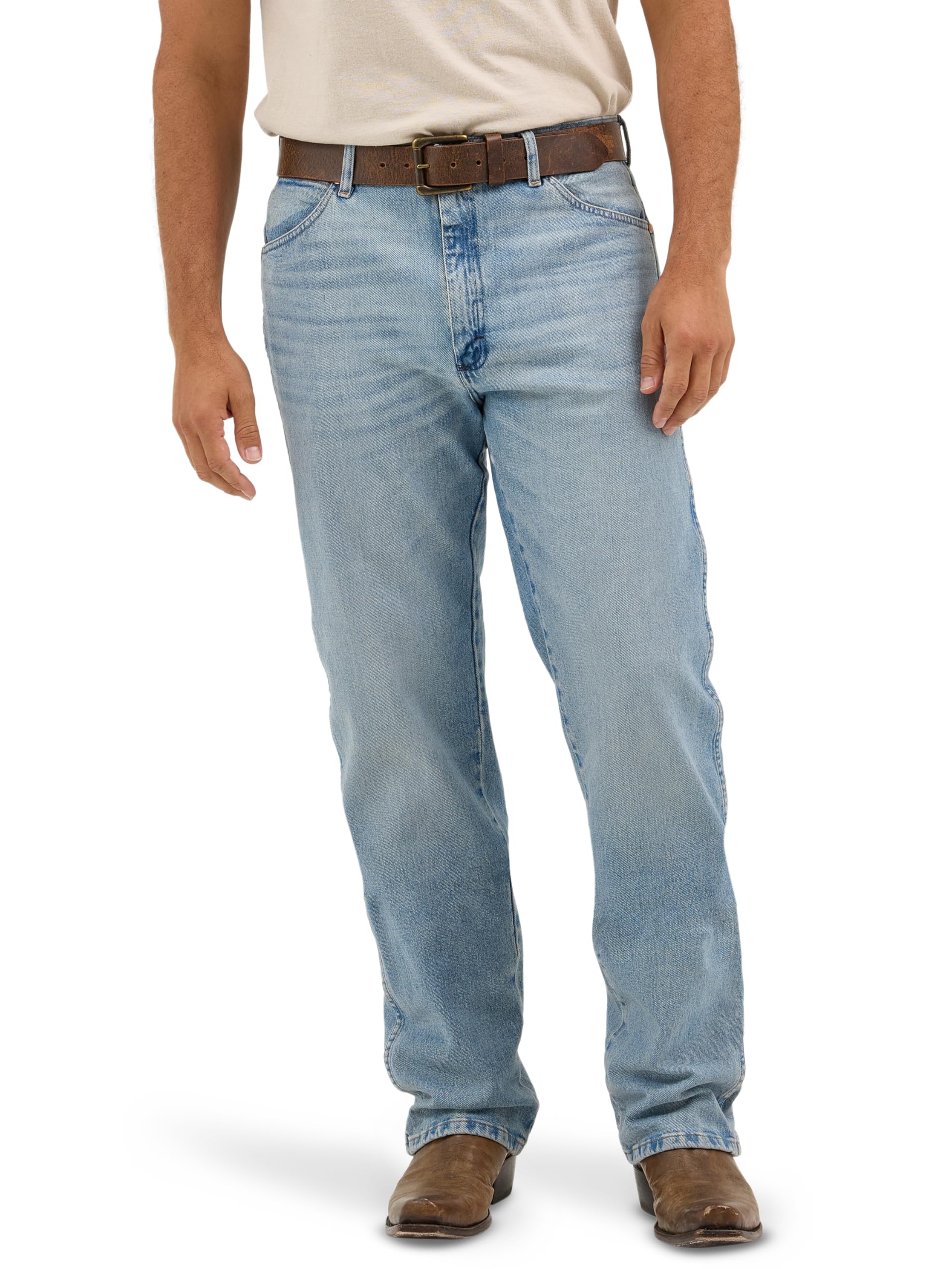 Wrangler Mens Cowboy Cut Original Fit Active Flex Jeans, Authentic Blue, 30 x 32 Image