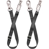 Adjustable Trailer Tie （2 Pack）-Horse Trailer Nylon Strap Tie，Adjusted from 25 to 37&rdquo;