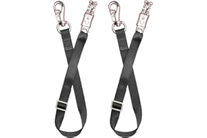 LOAGED Adjustable Trailer Tie （2 Pack）-Horse Trailer Nylon Strap Tie，Adjusted from 25 to 37”
