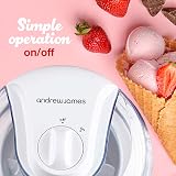 Andrew James Ice Cream Maker 1.5L – Home Frozen Desserts White view 6