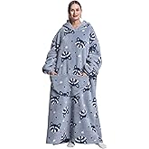 Capecage Blanket Hoodie, Long Hooded Blanket Sweatshirt as Birthday Gifts for Women Men, Long Wearable Blanket for Women Men.